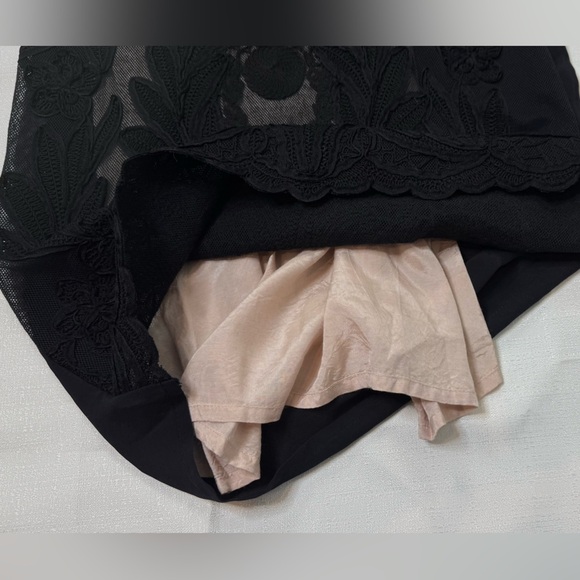 Yoana Baraschi Black Floral Sheer Lace Shift Mini Dress Small NWT Anthropologie - Picture 9 of 11